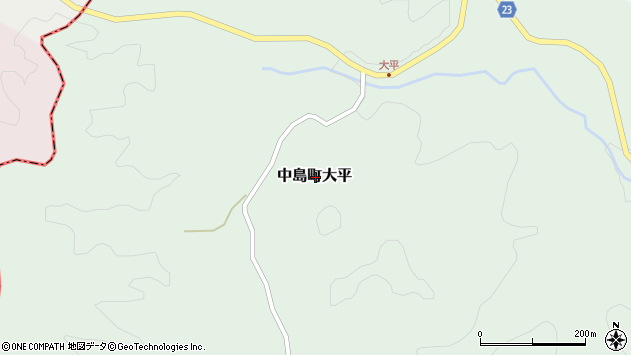 〒929-2207 石川県七尾市中島町大平の地図