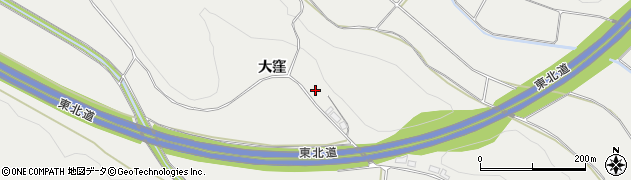 福島県白河市萱根（大窪）周辺の地図
