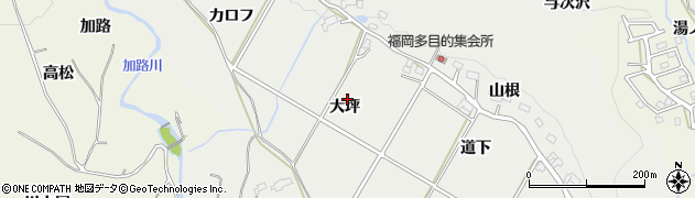福島県いわき市小川町福岡（大坪）周辺の地図