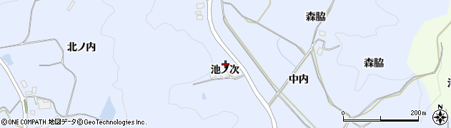 福島県白河市大和田（池ノ次）周辺の地図