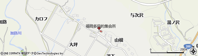 福島県いわき市小川町福岡（山根）周辺の地図