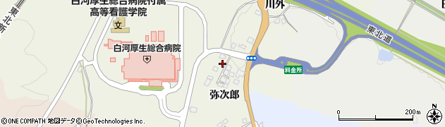 福島県白河市豊地弥次郎周辺の地図