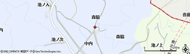 福島県白河市大和田（森脇）周辺の地図
