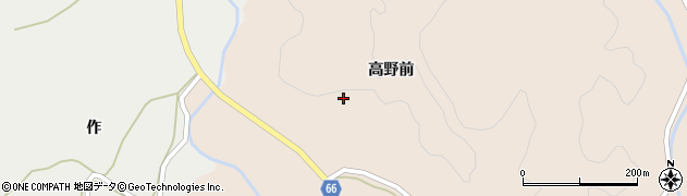福島県いわき市三和町上永井高野前周辺の地図