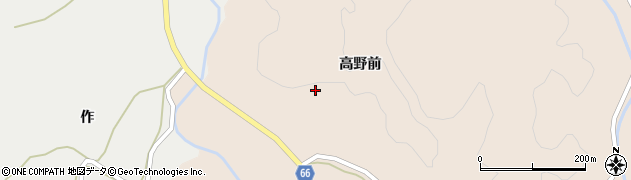 福島県いわき市三和町上永井（高野前）周辺の地図