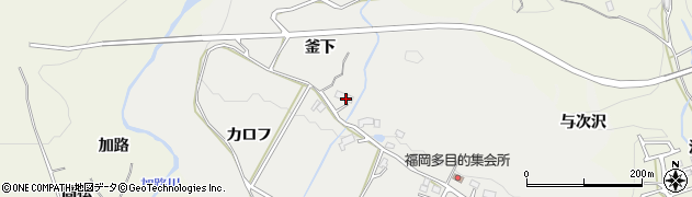 福島県いわき市小川町福岡釜下周辺の地図