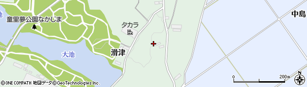 福島県中島村（西白河郡）滑津（秋葉山）周辺の地図