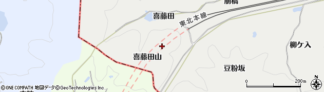 福島県泉崎村（西白河郡）泉崎（喜藤田山）周辺の地図