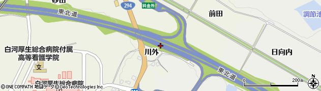 福島県白河市豊地（川外）周辺の地図
