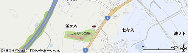福島県白河市萱根（金ヶ入）周辺の地図
