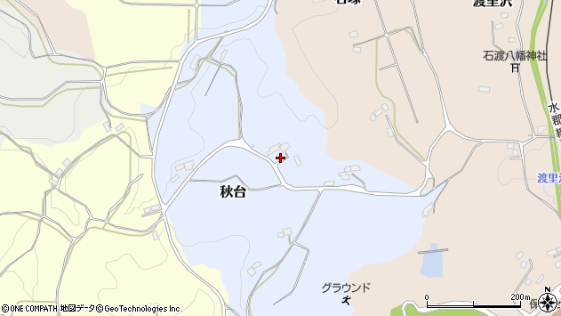 〒963-7864 福島県石川郡石川町秋台の地図