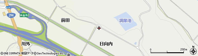 福島県白河市萱根（日向内）周辺の地図