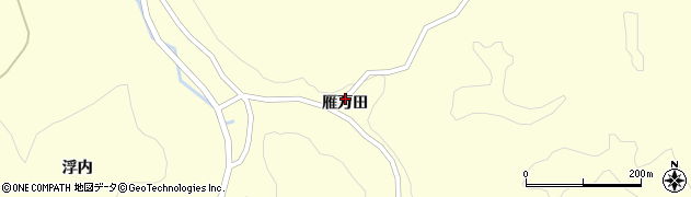 福島県石川町（石川郡）中田（雁万田）周辺の地図