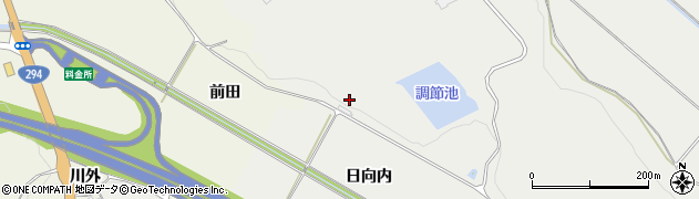 福島県白河市萱根（日向）周辺の地図