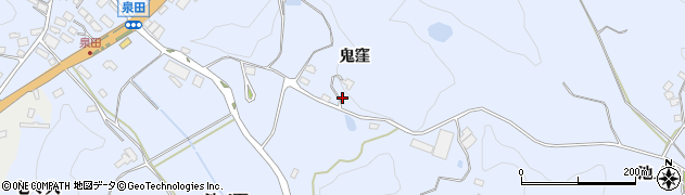 福島県白河市泉田（鬼窪）周辺の地図