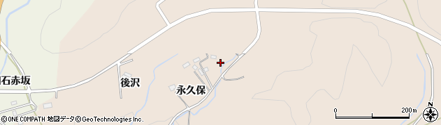 福島県いわき市小川町柴原永久保周辺の地図