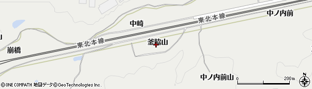 福島県泉崎村（西白河郡）泉崎（釜脇山）周辺の地図