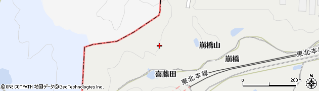 福島県泉崎村（西白河郡）泉崎（崩橋山）周辺の地図
