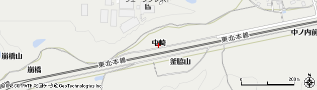 福島県泉崎村（西白河郡）泉崎（中崎）周辺の地図