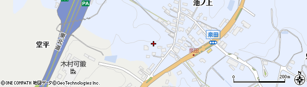 福島県白河市泉田（弁天山）周辺の地図