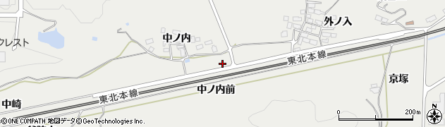 福島県泉崎村（西白河郡）泉崎（中ノ内前）周辺の地図