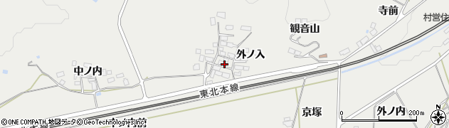 福島県泉崎村（西白河郡）泉崎（外ノ入）周辺の地図