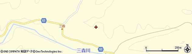福島県石川郡石川町中田上三森周辺の地図