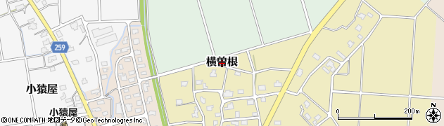 新潟県上越市横曽根周辺の地図