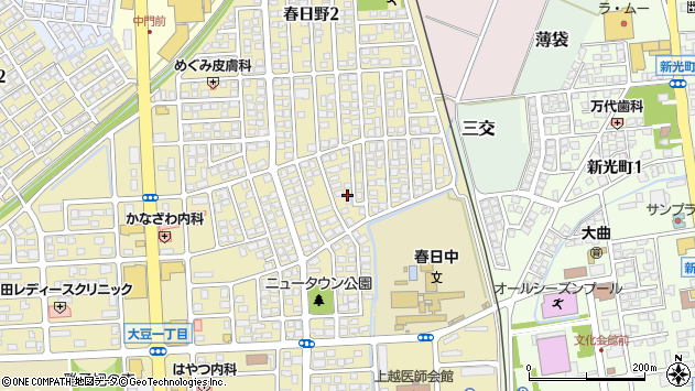 〒943-0803 新潟県上越市春日野の地図