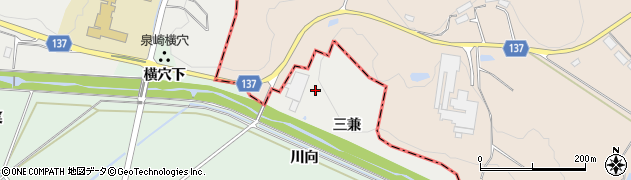 福島県泉崎村（西白河郡）泉崎（三兼）周辺の地図