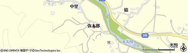 福島県いわき市大久町大久（弥太郎）周辺の地図