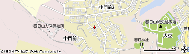 新潟県上越市中門前周辺の地図