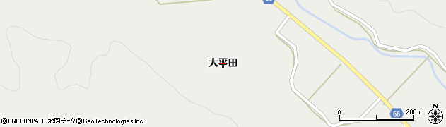 福島県いわき市三和町上永井（大平田）周辺の地図