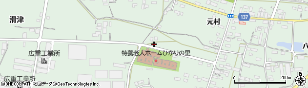 福島県中島村（西白河郡）滑津（宿裏）周辺の地図