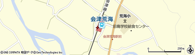 会津荒海駅周辺の地図