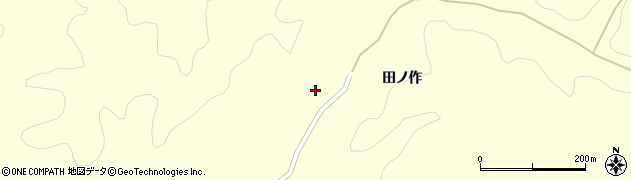 福島県石川町（石川郡）中田（田ノ作）周辺の地図