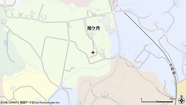 〒963-7873 福島県石川郡石川町飛ケ作の地図