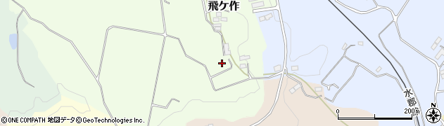 福島県石川郡石川町飛ケ作周辺の地図
