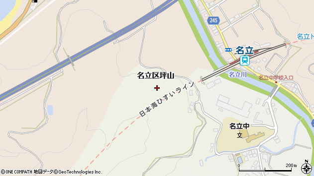〒949-1603 新潟県上越市名立区坪山の地図