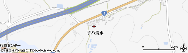福島県白河市小田川（子ハ清水）周辺の地図