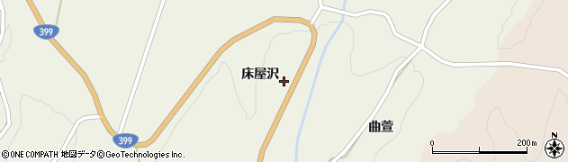 福島県いわき市小川町上小川（床屋沢）周辺の地図