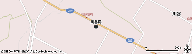 川谷郵便局周辺の地図