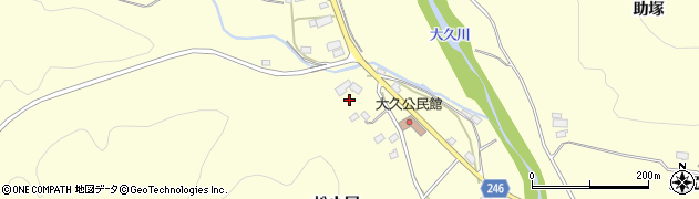 福島県いわき市大久町大久日渡36周辺の地図