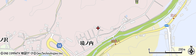 福島県石川町（石川郡）境ノ内周辺の地図