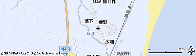 福島県いわき市久之浜町金ケ沢（藪下）周辺の地図