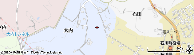 福島県石川町（石川郡）大内周辺の地図