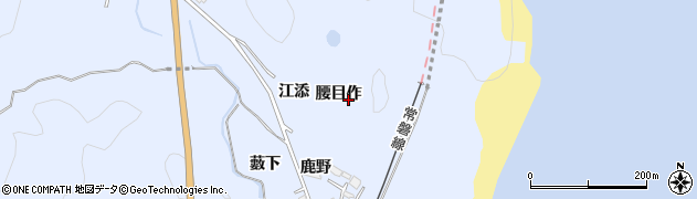 福島県いわき市久之浜町金ケ沢腰目作周辺の地図