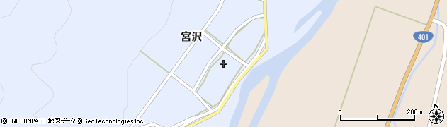 福島県南会津町（南会津郡）宮沢（居平）周辺の地図