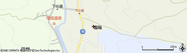 福島県石川町（石川郡）湯郷渡（湯坂）周辺の地図