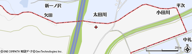 福島県白河市小田川（御花畑）周辺の地図